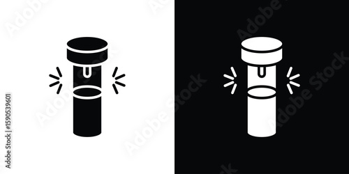 Solar Garden Light lamp icon vector, filled flat sign, solid pictogram. Symbol, logo illustration.