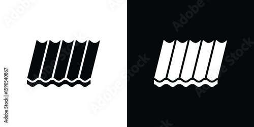 Roof tile icon vector, filled flat sign, solid pictogram. Symbol, logo illustration.