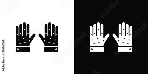 Rash hand icon vector, filled flat sign, solid pictogram. Symbol, logo illustration.