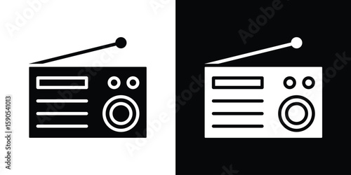 Radio icon vector, filled flat sign, solid pictogram. Symbol, logo illustration.