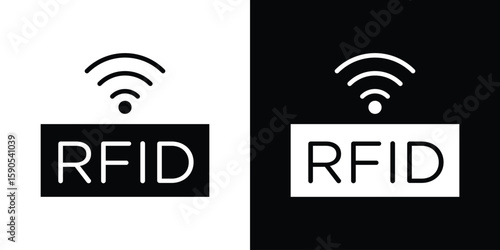 RFID icon vector, filled flat sign, solid pictogram. Symbol, logo illustration.