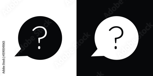 Question icon vector, filled flat sign, solid pictogram. Symbol, logo illustration.