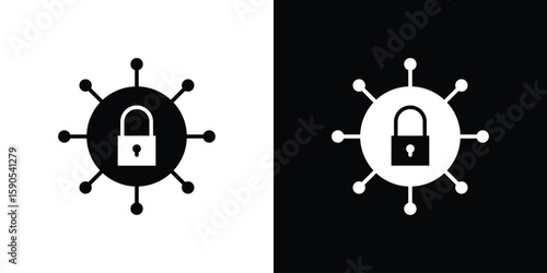 Private network icon vector, filled flat sign, solid pictogram. Symbol, logo illustration.