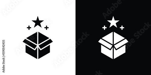 New product icon vector, filled flat sign, solid pictogram. Symbol, logo illustration.