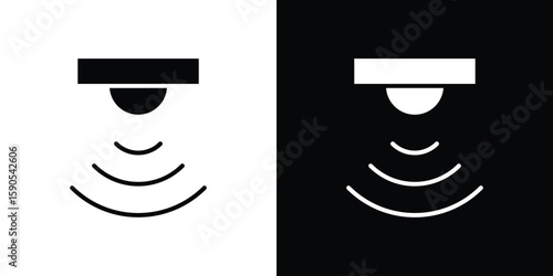 Motion sensor icon vector, filled flat sign, solid pictogram. Symbol, logo illustration.