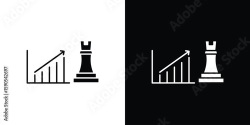 Marketing strategy icon vector, filled flat sign, solid pictogram. Symbol, logo illustration.