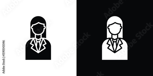 Lawyer icon vector, filled flat sign, solid pictogram. Symbol, logo illustration.