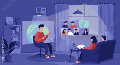 The illustration suggests the power of knowledge and the enchantment of learning.