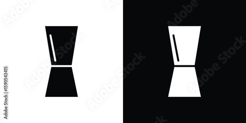 Jigger icon vector, filled flat sign, solid pictogram. Symbol, logo illustration.