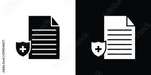Health insurance icon vector, filled flat sign, solid pictogram. Symbol, logo illustration.