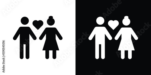 Girlfriend icon vector, filled flat sign, solid pictogram. Symbol, logo illustration.