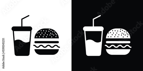 Fast food icon vector, filled flat sign, solid pictogram. Symbol, logo illustration.