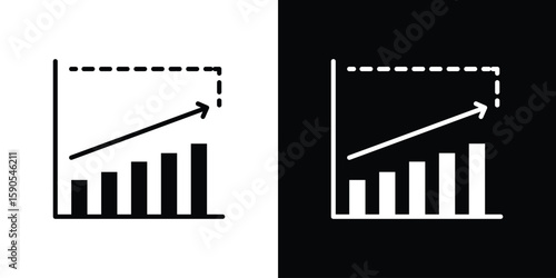 Diminishing returns icon vector, filled flat sign, solid pictogram. Symbol, logo illustration.