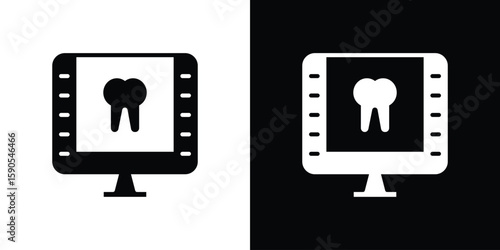 Dental X ray icon vector, filled flat sign, solid pictogram. Symbol, logo illustration.