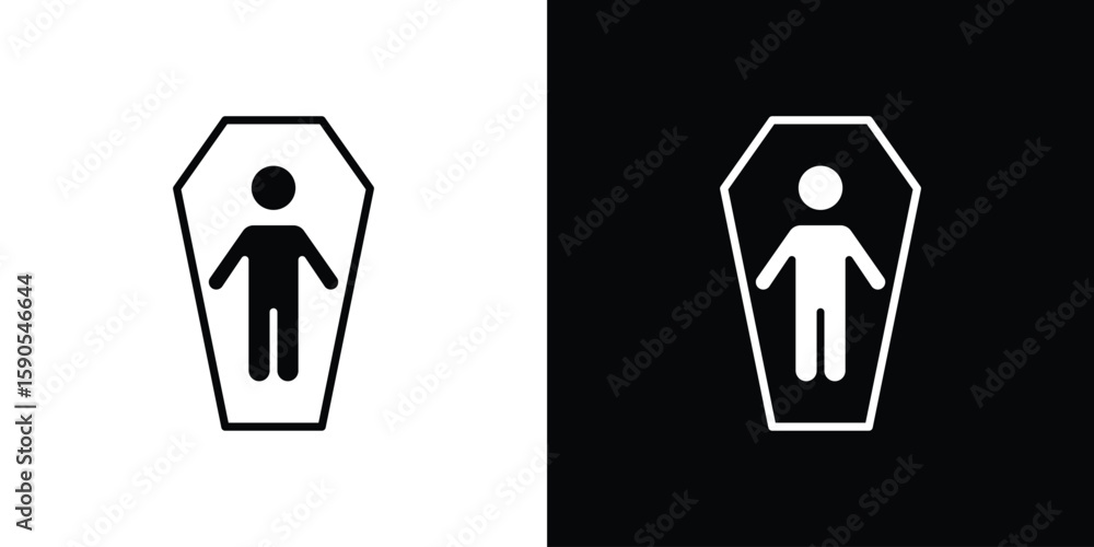 Fototapeta premium Dead icon vector, filled flat sign, solid pictogram. Symbol, logo illustration.