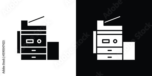 Copier icon vector, filled flat sign, solid pictogram. Symbol, logo illustration.
