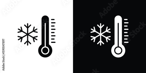 Valokuva Cold icon vector, filled flat sign, solid pictogram