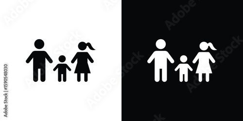 Child custody icon vector, filled flat sign, solid pictogram. Symbol, logo illustration.
