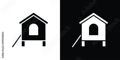Chicken coop icon vector, filled flat sign, solid pictogram. Symbol, logo illustration.