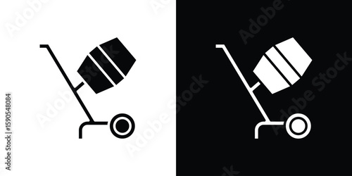 Cement mixer icon vector, filled flat sign, solid pictogram. Symbol, logo illustration.
