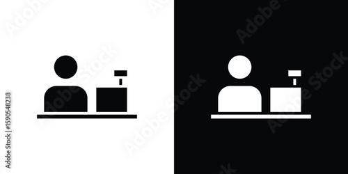 Cashier icon vector, filled flat sign, solid pictogram. Symbol, logo illustration.