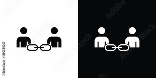 Affiliate link icon vector, filled flat sign, solid pictogram. Symbol, logo illustration.