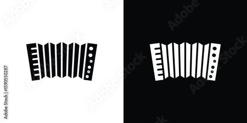 Accordion icon vector, filled flat sign, solid pictogram. Symbol, logo illustration.