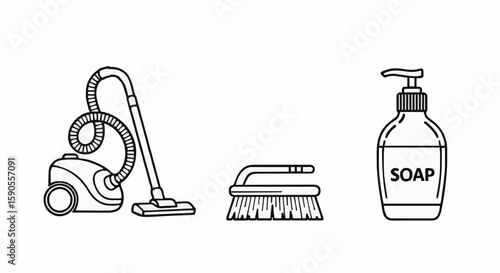 set of cleaning tools