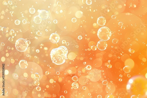 orange bubbles background