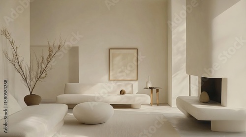 Minimalist Interior Design: Modern Living Room With Natural Light And Earth Tones