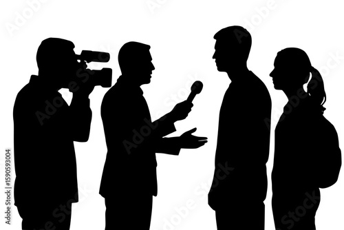 Silhouette Interaction of Interviewer and Respondents