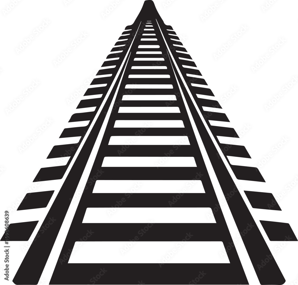 train tracks silhouette vector, train tracks vector illustration, logo vector train tracks silhouette vector, train tracks vector illustration, logo vector