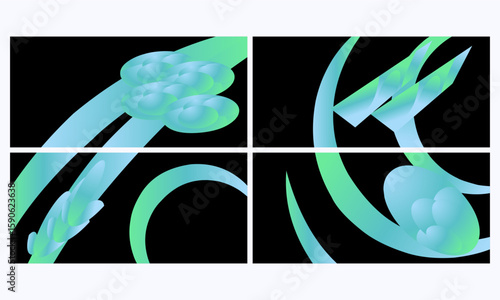 Set of abstract backgrounds for design 
