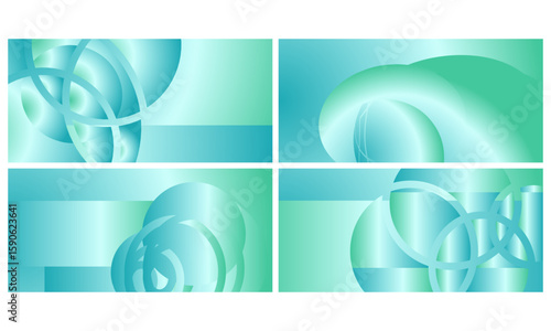 Set of four abstract backgrounds with space