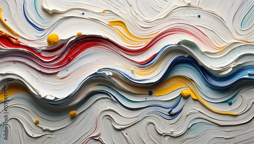 Abstract Paint Texture - Vibrant Colorful Swirls and Brushstrokes