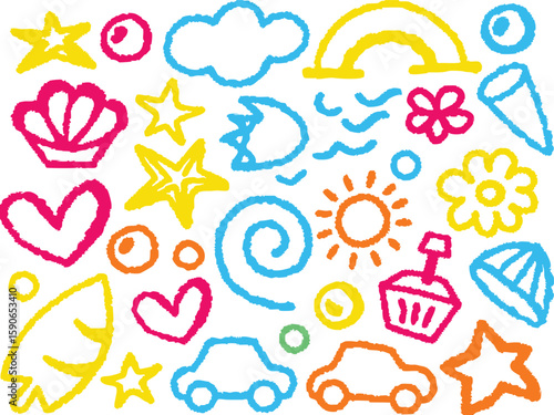 Colorful Summer Doodle Collection