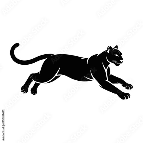 Black Panther Prowling Silhouette big cat feline