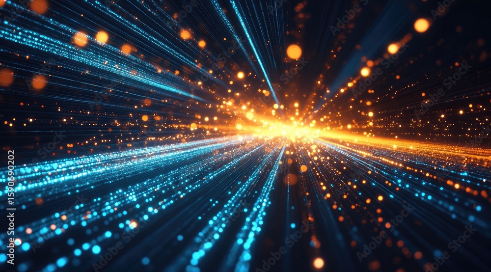 Fototapeta premium Abstract digital energy burst