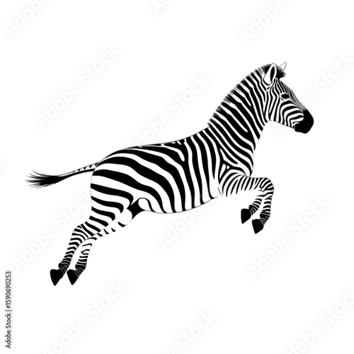 Leaping Zebra Silhouette animal wildlife