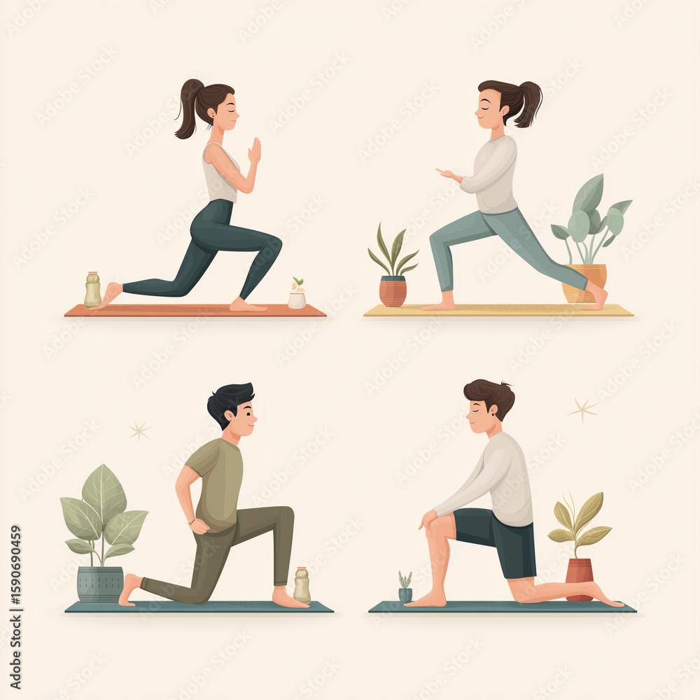 Fototapeta premium yoga on the floor