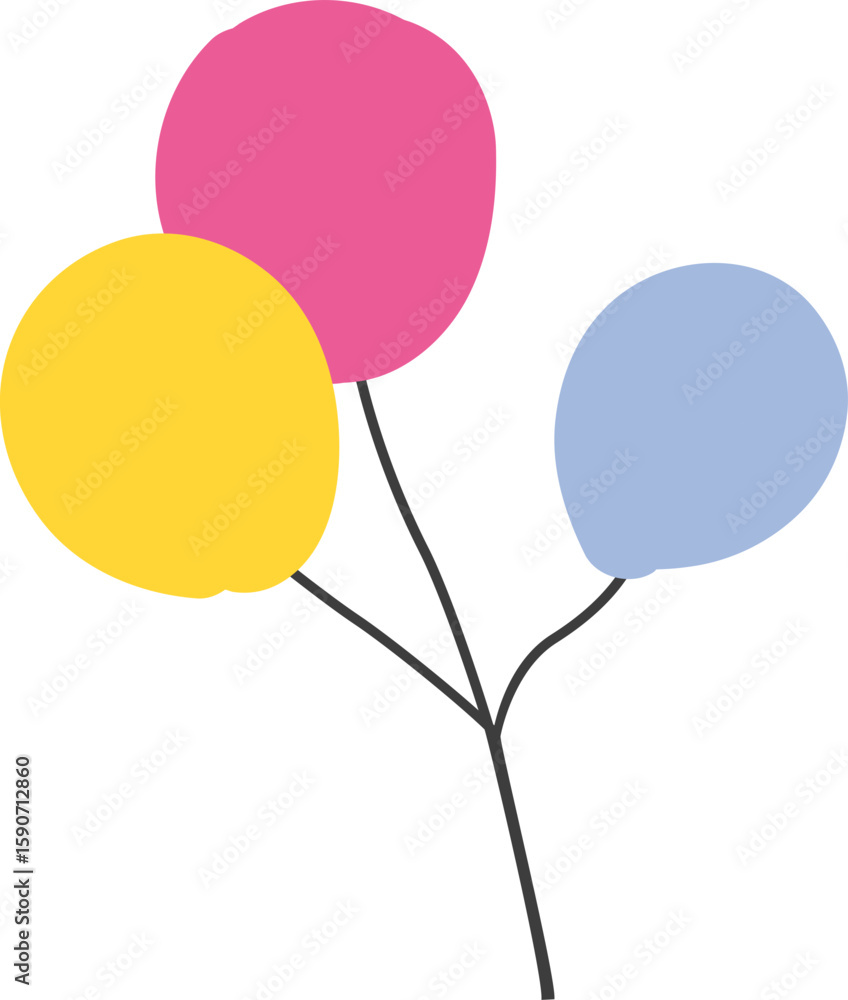 Simple and Cute Balloons Illustration Simple and Cute Balloons Illustration