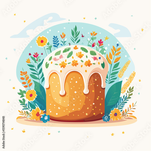 Homemade Kulich: Tall & Festive