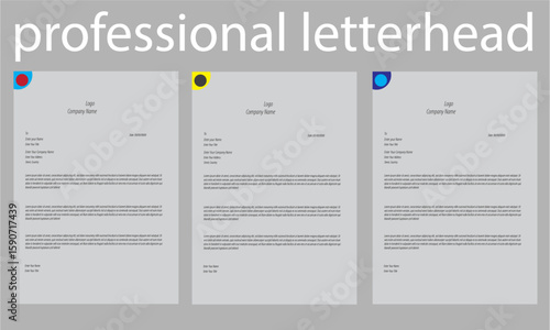 Business style letter head templates for your project design, Vector illustration