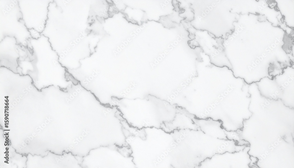 Fototapeta premium White marble surface with irregular gray veining, showcasing a smooth and elegant natural stone texture