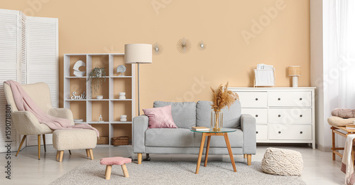 Interior of living room wit...