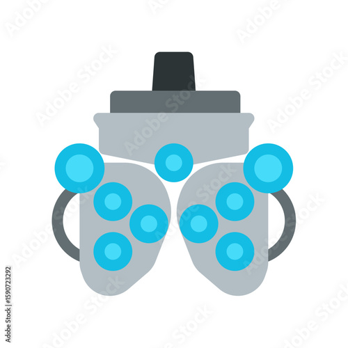 phoropter simple flat icon illustration