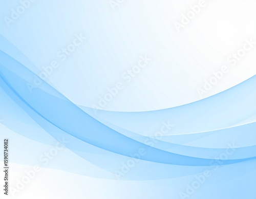 Light Blue Transparent Waves on White