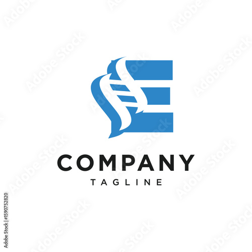Free Download Letter E Genetic Logo Icon Vector - GFXLoad