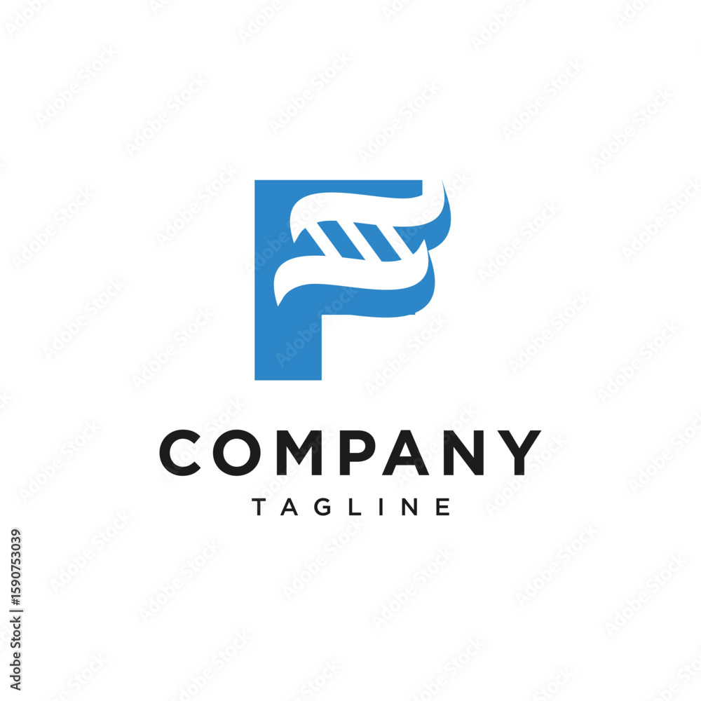 Fototapeta premium Letter F Genetic Logo Icon Vector