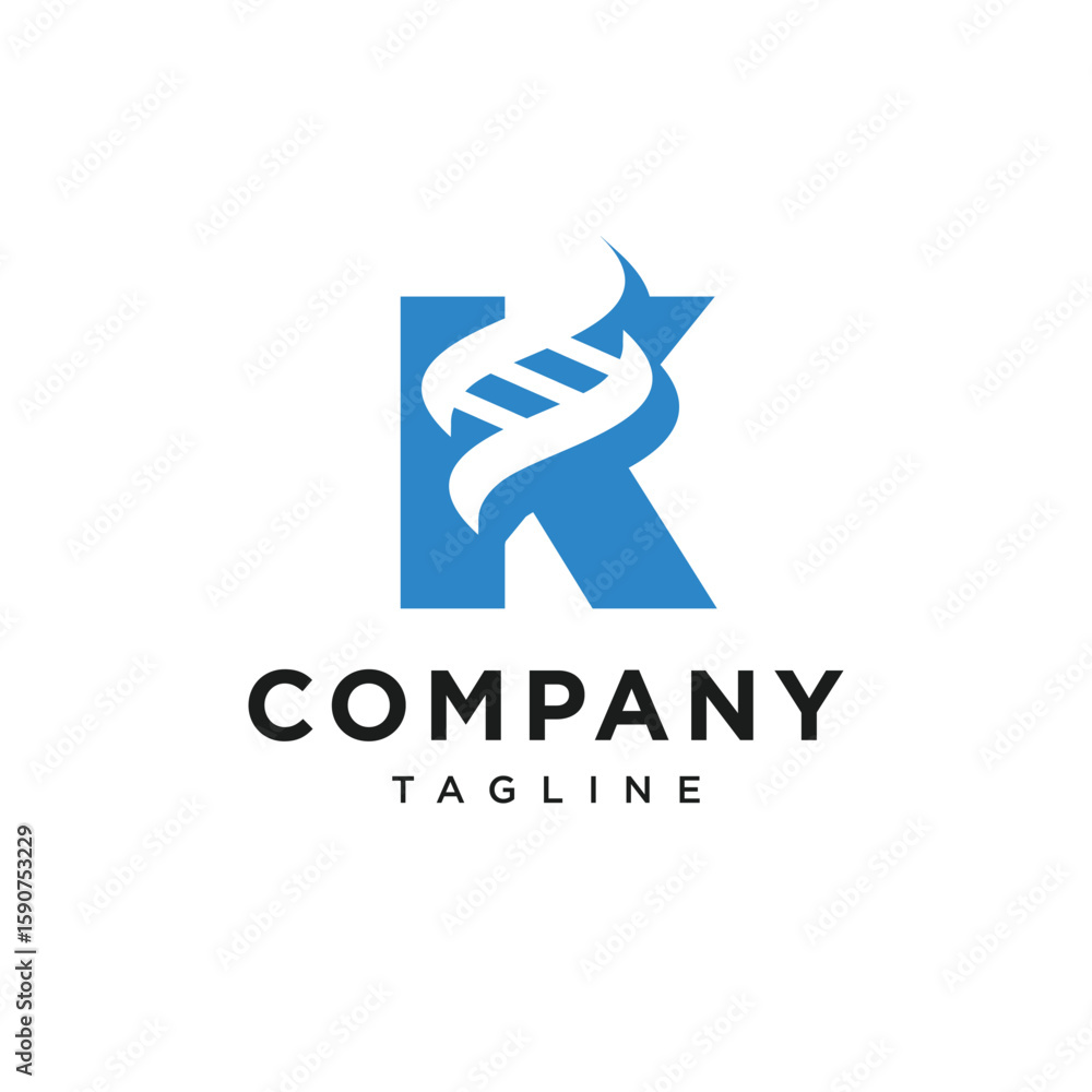 Fototapeta premium Letter K Genetic Logo Icon Vector